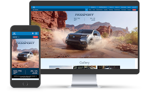 Honda Autos website mockup